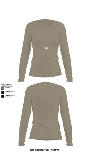 Womens Long Sleeve Vneck Shirt 1, 106, Air Force, Teamtime, Team time, sublimation, custom sports apparel, team uniforms, spirit wear, spiritwear, sports uniforms, custom shirts, team store, custom team store, fundraiser sports, apparel fundraiser