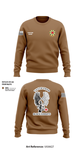 Crew Neck Sweatshirt, 745th Forward Resuscitative Surgical Detachment, Army, Teamtime, Team time, sublimation, custom sports apparel, team uniforms, spirit wear, spiritwear, sports uniforms, custom shirts, team store, custom team store, fundraiser sports, apparel fundraiser
