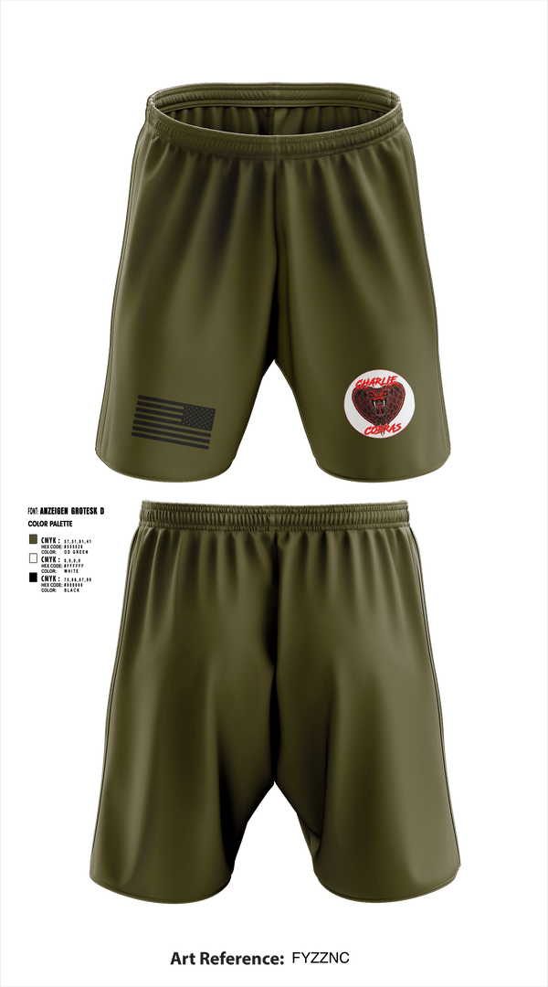 Athletic Shorts With Pockets, Charlie Company Cobras, Army, Teamtime, Team time, sublimation, custom sports apparel, team uniforms, spirit wear, spiritwear, sports uniforms, custom shirts, team store, custom team store, fundraiser sports, apparel fundraiser