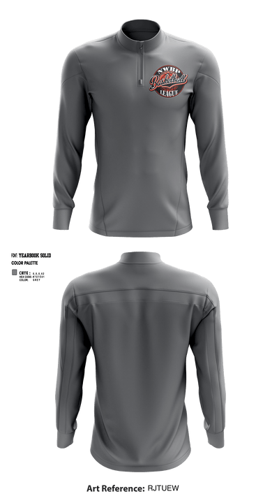 North West Bergen Passaic Basketball League 72359397 Quarter Zip Jacket - 2