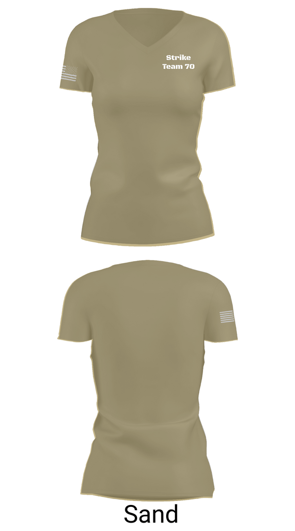 Womens Short Sleeve Vneck Shirt, Strike Team 70, , Teamtime, Team time, sublimation, custom sports apparel, team uniforms, spirit wear, spiritwear, sports uniforms, custom shirts, team store, custom team store, fundraiser sports, apparel fundraiser