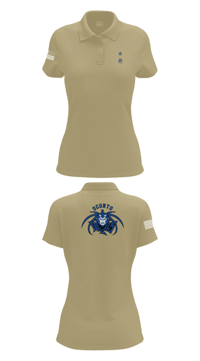 Oconto High School Basketball 74094120 Women's Short Sleeve Performance Polo  - 38