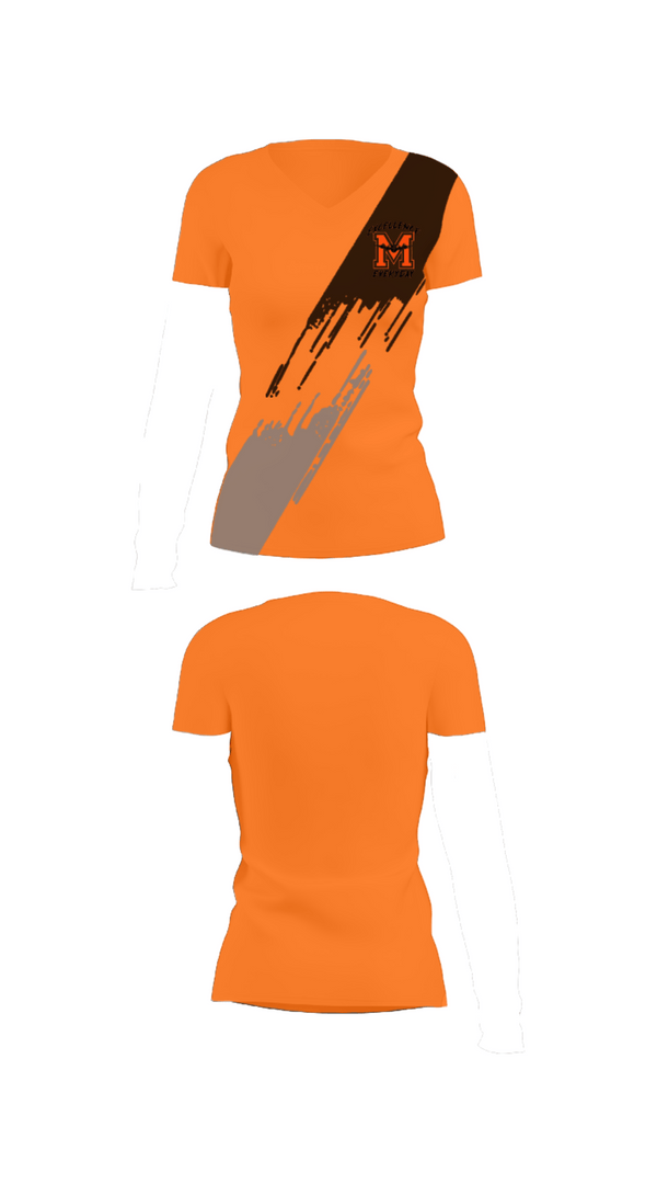 Women's Short Sleeve Vneck Shirt, Macomb Senior High School Baseball, Baseball, Teamtime, Team time, sublimation, custom sports apparel, team uniforms, spirit wear, spiritwear, sports uniforms, custom shirts, team store, custom team store, fundraiser sports, apparel fundraiser