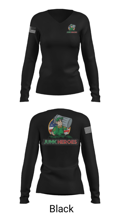 Junk Heroes 27502871 Women's Long Sleeve V-neck Shirt - 13