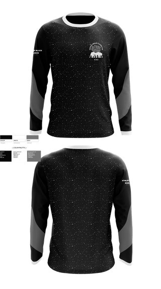 Long Sleeve Performance Shirt, Athletic Black Excellence, Track & Field, Teamtime, Team time, sublimation, custom sports apparel, team uniforms, spirit wear, spiritwear, sports uniforms, custom shirts, team store, custom team store, fundraiser sports, apparel fundraiser