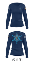 C.I.B. 14184505 Women's Long Sleeve V-neck Shirt - 7
