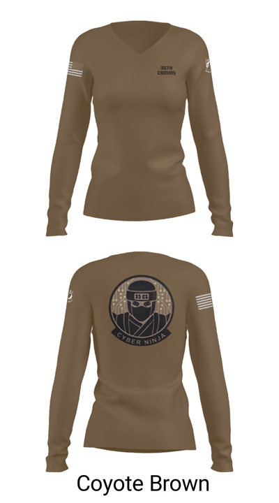35th COMMS 55833668 Women's Long Sleeve V-neck Shirt - 17