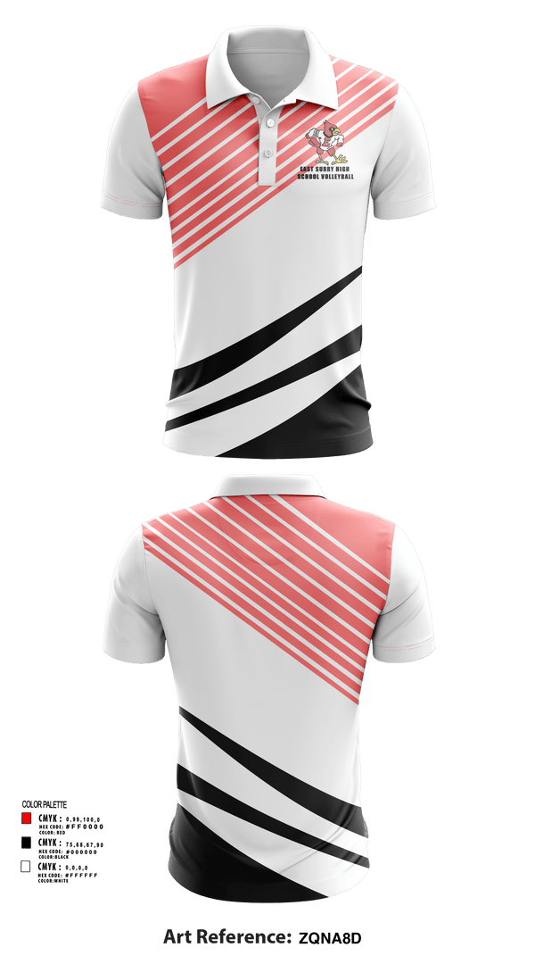 Short Sleeve Performance Polo, East Surry High School Volleyball, Women's Volleyball, Teamtime, Team time, sublimation, custom sports apparel, team uniforms, spirit wear, spiritwear, sports uniforms, custom shirts, team store, custom team store, fundraiser sports, apparel fundraiser