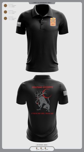 Short Sleeve Performance Polo, Bravo 1-57 ADAR, Army, Teamtime, Team time, sublimation, custom sports apparel, team uniforms, spirit wear, spiritwear, sports uniforms, custom shirts, team store, custom team store, fundraiser sports, apparel fundraiser