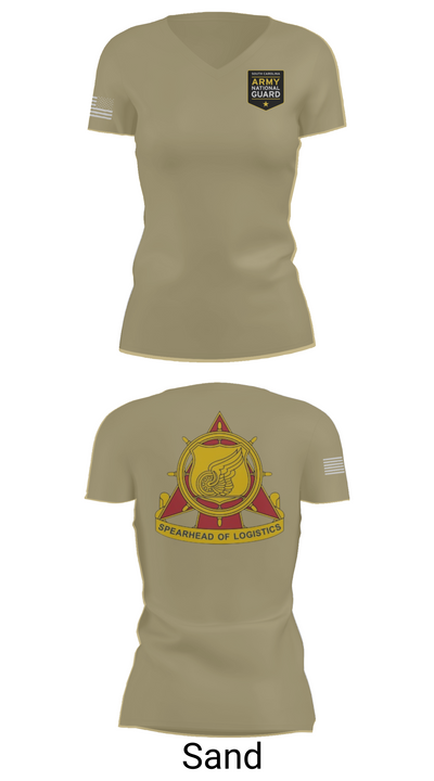 SOUTH CAROLINA ARMY NATIONAL GUARD 14160186 Women's Short Sleeve V-neck Shirt - 84