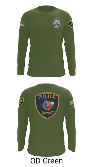 Long Sleeve Performance Shirt, Crowley Police Department, , Teamtime, Team time, sublimation, custom sports apparel, team uniforms, spirit wear, spiritwear, sports uniforms, custom shirts, team store, custom team store, fundraiser sports, apparel fundraiser