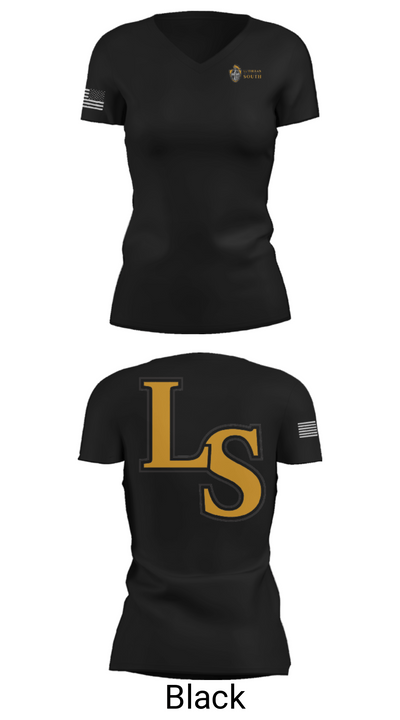 Lutheran South High School Tennis 8304460 Women's Short Sleeve V-neck Shirt - 14