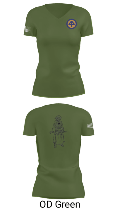 A Co 1/1-114th 36313026 Women's Short Sleeve V-neck Shirt - 48