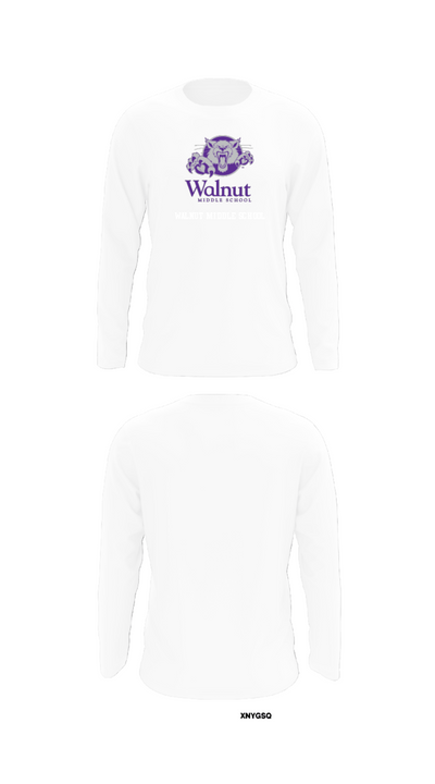 Walnut Middle School 47945312 Long Sleeve Performance Shirt - 8