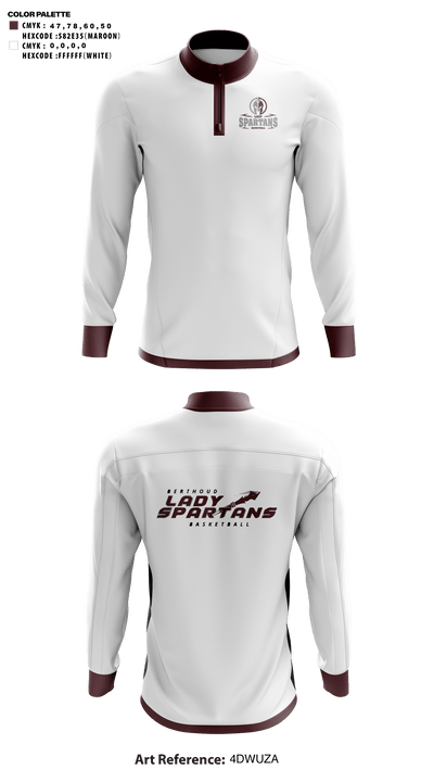 Berthoud High School Basketball 89019870 Quarter Zip Jacket - 41