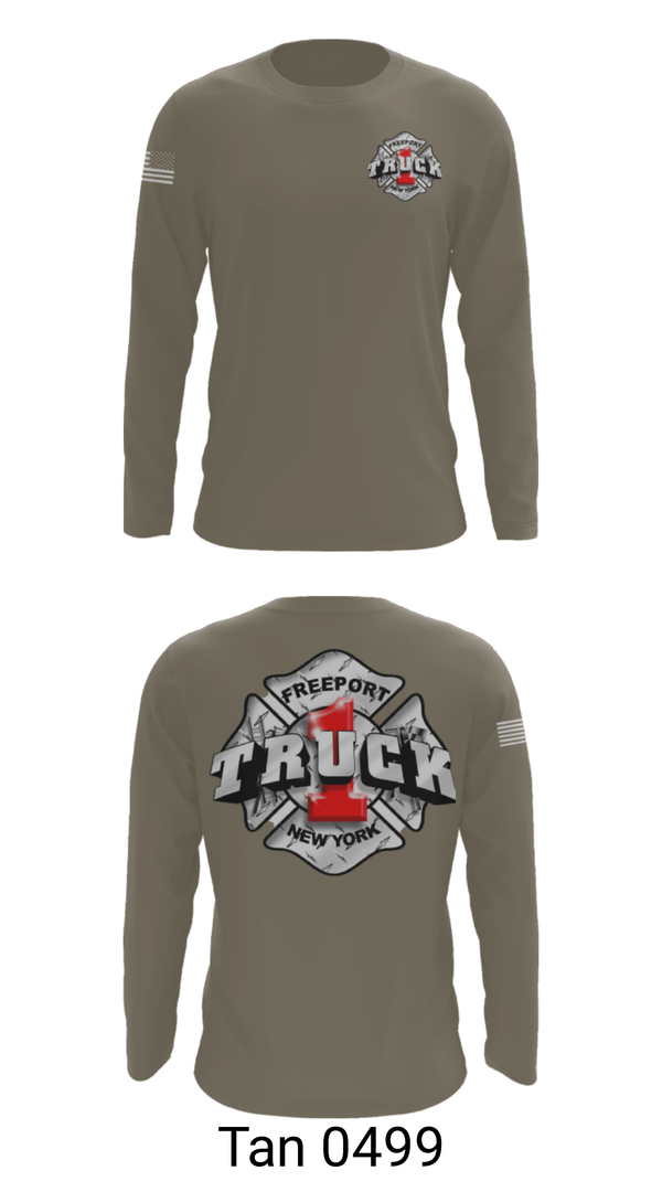 Long Sleeve Performance Shirt, Truck 1, Fire Department, Teamtime, Team time, sublimation, custom sports apparel, team uniforms, spirit wear, spiritwear, sports uniforms, custom shirts, team store, custom team store, fundraiser sports, apparel fundraiser