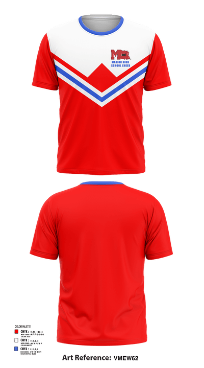 Marion High School Cheer 46477602 Short Sleeve Performance Shirt - 119