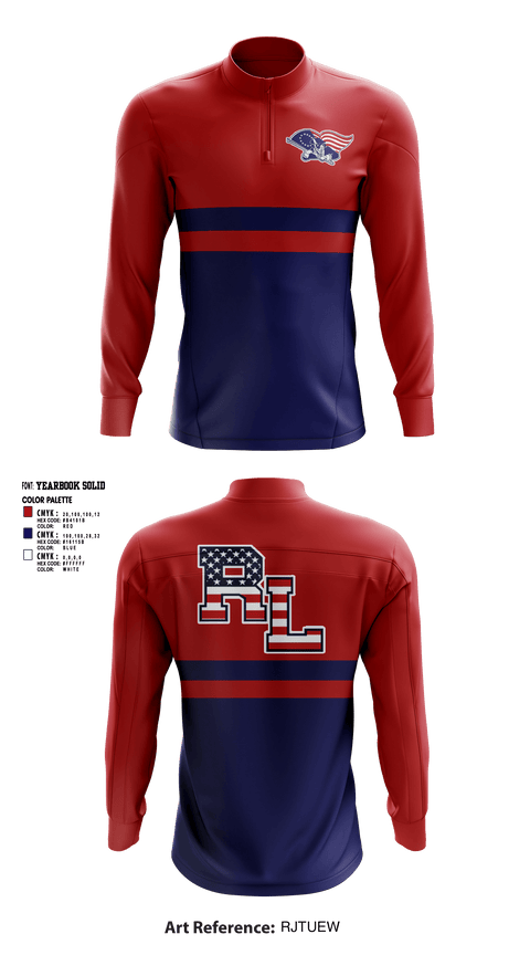 Quarter Zip Jacket, Red Land High School Cheer, Cheer, Teamtime, Team time, sublimation, custom sports apparel, team uniforms, spirit wear, spiritwear, sports uniforms, custom shirts, team store, custom team store, fundraiser sports, apparel fundraiser