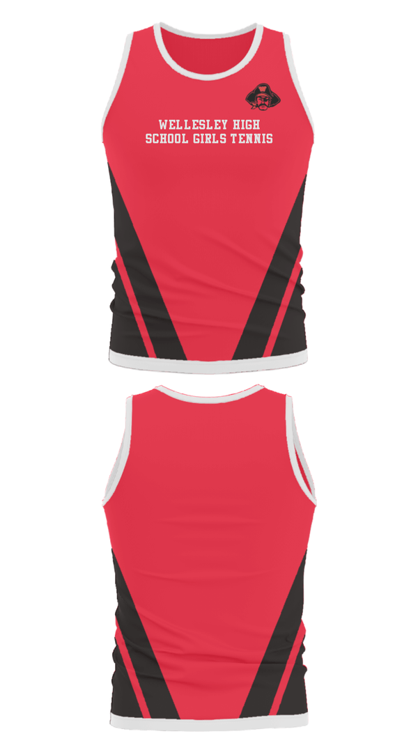 Tank Top, Wellesley High School Girls Tennis, Tennis, Teamtime, Team time, sublimation, custom sports apparel, team uniforms, spirit wear, spiritwear, sports uniforms, custom shirts, team store, custom team store, fundraiser sports, apparel fundraiser