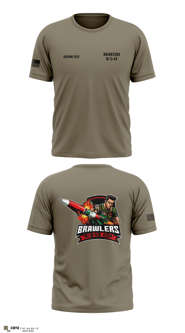 Old School Cotton Feel Shirt, Brawlers, Army, Teamtime, Team time, sublimation, custom sports apparel, team uniforms, spirit wear, spiritwear, sports uniforms, custom shirts, team store, custom team store, fundraiser sports, apparel fundraiser