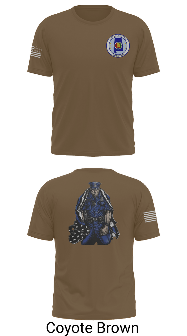 Old School Cotton Feel Shirt, Alabama Department of Corrections, Police, Teamtime, Team time, sublimation, custom sports apparel, team uniforms, spirit wear, spiritwear, sports uniforms, custom shirts, team store, custom team store, fundraiser sports, apparel fundraiser