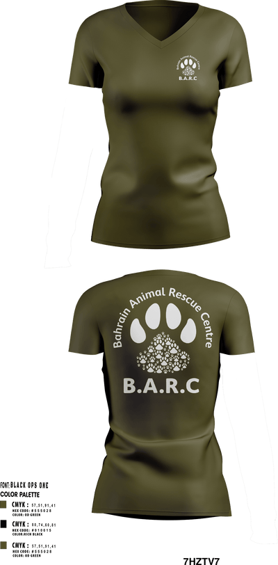 Bahrain Animal Rescue Center 9628142 Women's Short Sleeve V-neck Shirt - 10