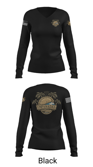 Womens Long Sleeve Vneck Shirt 1, Nito’s Empanadas, , Teamtime, Team time, sublimation, custom sports apparel, team uniforms, spirit wear, spiritwear, sports uniforms, custom shirts, team store, custom team store, fundraiser sports, apparel fundraiser