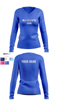 Living Word Academy Volleyball 38101646 Women's Long Sleeve V-neck Shirt - 9
