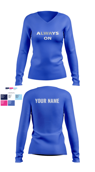 Womens Long Sleeve Vneck Shirt, Living Word Academy Volleyball, Women's Volleyball, Teamtime, Team time, sublimation, custom sports apparel, team uniforms, spirit wear, spiritwear, sports uniforms, custom shirts, team store, custom team store, fundraiser sports, apparel fundraiser