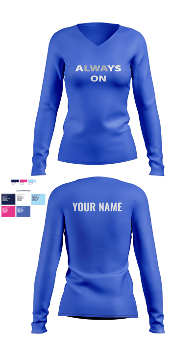 Living Word Academy Volleyball 38101646 Women's Long Sleeve V-neck Shirt - 9