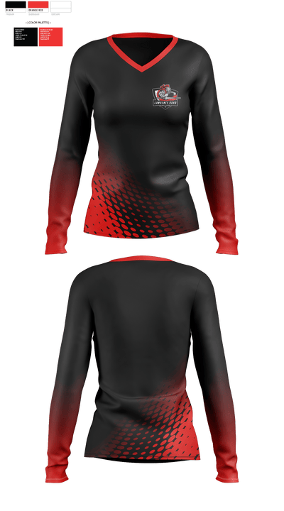 Lawrence Road Middle School 96627466 Women's Long Sleeve V-neck Shirt - 1