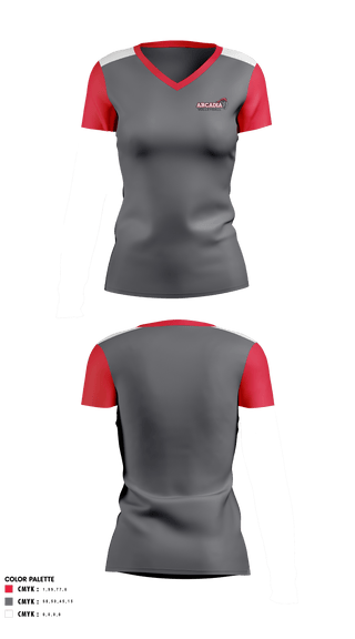 Women's Short Sleeve Vneck Shirt, Arcadia University Volleyball, Women's Volleyball, Teamtime, Team time, sublimation, custom sports apparel, team uniforms, spirit wear, spiritwear, sports uniforms, custom shirts, team store, custom team store, fundraiser sports, apparel fundraiser