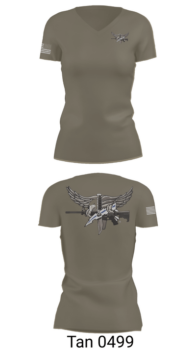 Livingston Police Emergency Service Unit 52189708 Women's Short Sleeve V-neck Shirt - 65