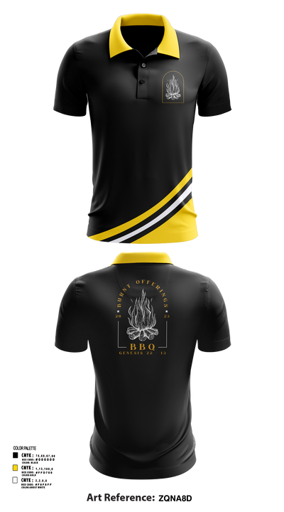 Burnt Offerings BBQ 13520316 Short Sleeve Performance Polo - 126