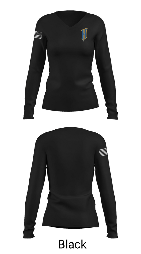 Womens Long Sleeve Vneck Shirt, Hudson High School Basketball, Men's Basketball, Teamtime, Team time, sublimation, custom sports apparel, team uniforms, spirit wear, spiritwear, sports uniforms, custom shirts, team store, custom team store, fundraiser sports, apparel fundraiser