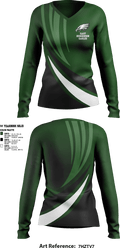 East Henderson Eagles 3372583 Women's Long Sleeve V-neck Shirt - 1