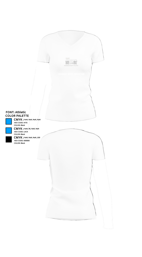 Womens Short Sleeve Vneck Shirt, Keedeezy Music Production, , Teamtime, Team time, sublimation, custom sports apparel, team uniforms, spirit wear, spiritwear, sports uniforms, custom shirts, team store, custom team store, fundraiser sports, apparel fundraiser