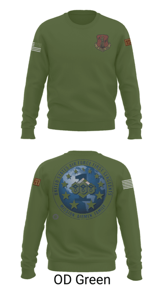 Crew Neck Sweatshirt, 186 Air Refueling Wing, Air Force, Teamtime, Team time, sublimation, custom sports apparel, team uniforms, spirit wear, spiritwear, sports uniforms, custom shirts, team store, custom team store, fundraiser sports, apparel fundraiser