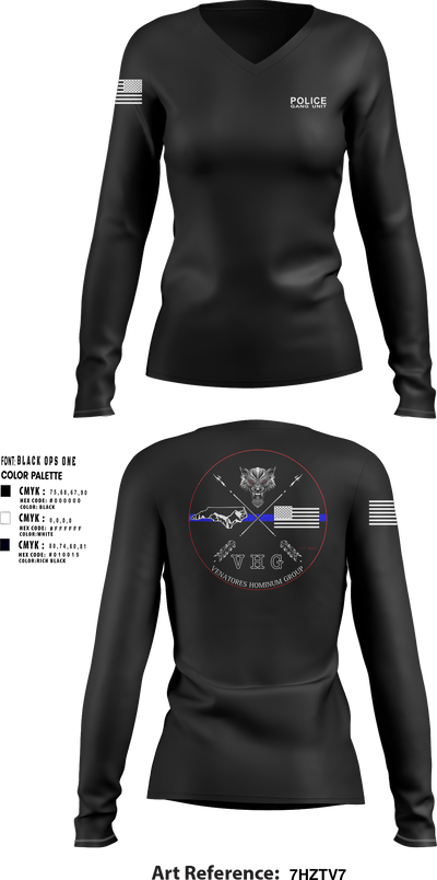 VHG 48386699 Women's Long Sleeve V-neck Shirt - 3