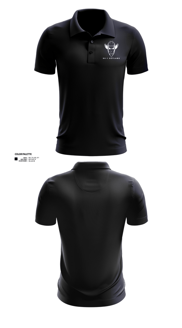 Short Sleeve Performance Polo, DC-1 Outlaws, , Teamtime, Team time, sublimation, custom sports apparel, team uniforms, spirit wear, spiritwear, sports uniforms, custom shirts, team store, custom team store, fundraiser sports, apparel fundraiser