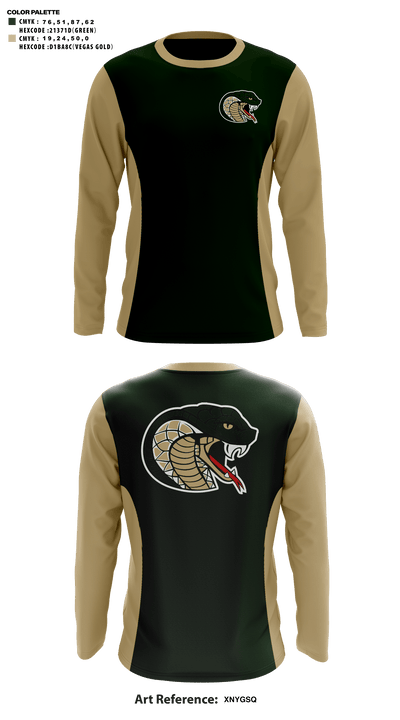 Jackson Heights Lady Cobra Basketball 83726052 Long Sleeve Shooting Shirt - 41