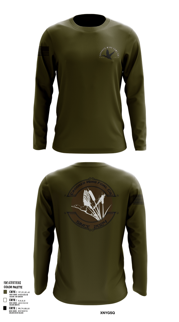 Long Sleeve Performance Shirt, Crooked Wing Fowl Co., , Teamtime, Team time, sublimation, custom sports apparel, team uniforms, spirit wear, spiritwear, sports uniforms, custom shirts, team store, custom team store, fundraiser sports, apparel fundraiser