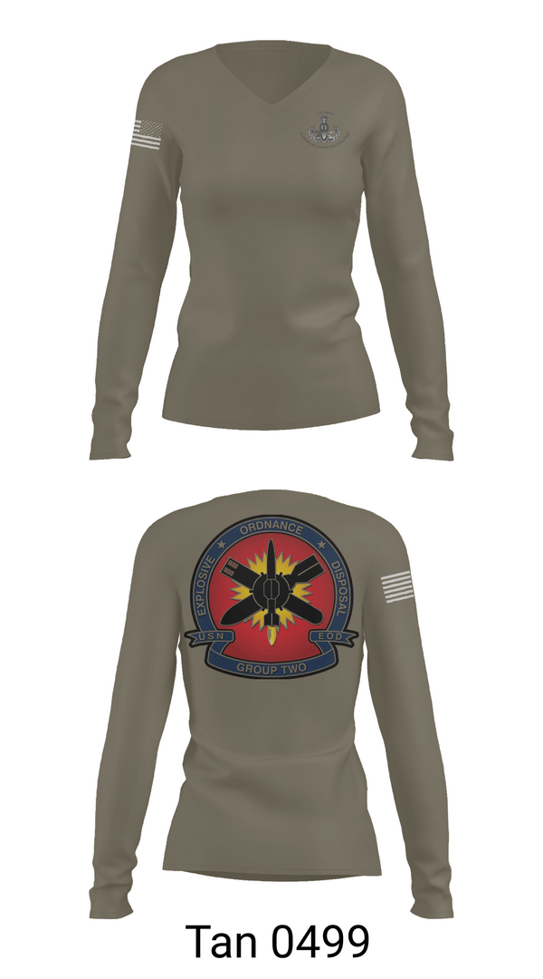 Womens Long Sleeve Vneck Shirt, EODMU 2, , Teamtime, Team time, sublimation, custom sports apparel, team uniforms, spirit wear, spiritwear, sports uniforms, custom shirts, team store, custom team store, fundraiser sports, apparel fundraiser