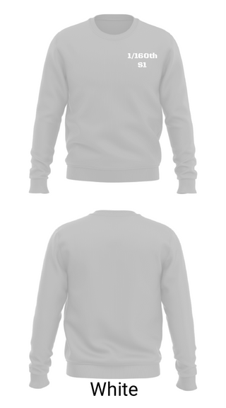 Crew Neck Sweatshirt, 1/160th S1, Army, Teamtime, Team time, sublimation, custom sports apparel, team uniforms, spirit wear, spiritwear, sports uniforms, custom shirts, team store, custom team store, fundraiser sports, apparel fundraiser