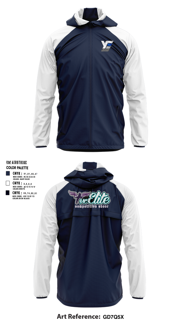 Windbreaker, YAC Foundation (Young Athletes For Christ), Spirit Store, Teamtime, Team time, sublimation, custom sports apparel, team uniforms, spirit wear, spiritwear, sports uniforms, custom shirts, team store, custom team store, fundraiser sports, apparel fundraiser