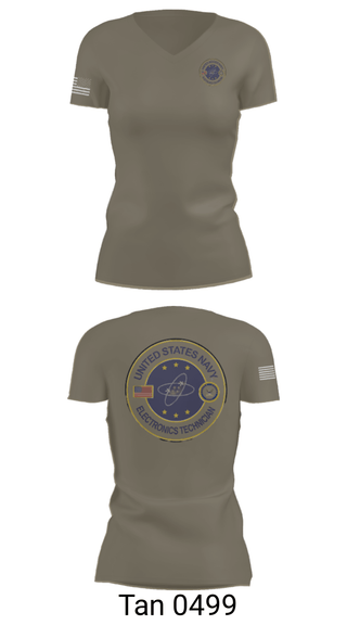 Womens Short Sleeve Vneck Shirt, USS AMERICA LHA6, Navy, Teamtime, Team time, sublimation, custom sports apparel, team uniforms, spirit wear, spiritwear, sports uniforms, custom shirts, team store, custom team store, fundraiser sports, apparel fundraiser