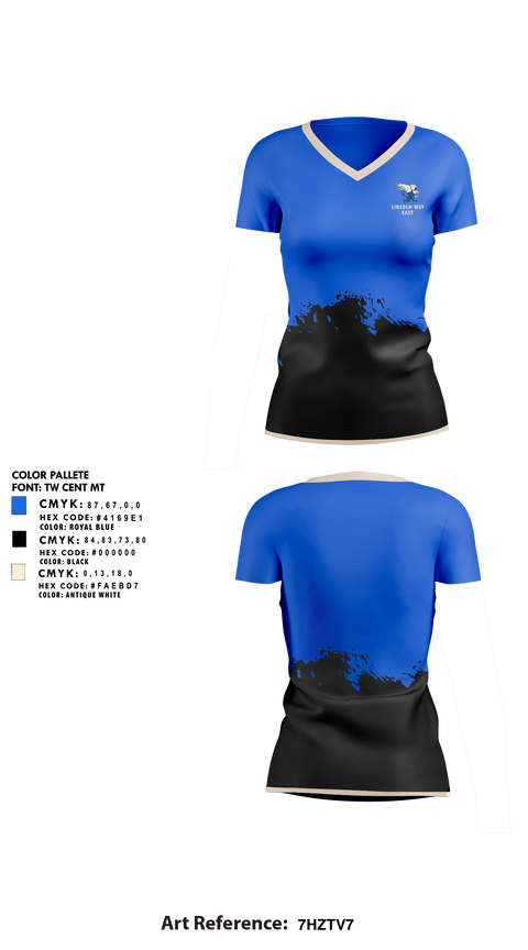 Womens Short Sleeve Vneck Shirt, Lincoln-Way East, Golf, Teamtime, Team time, sublimation, custom sports apparel, team uniforms, spirit wear, spiritwear, sports uniforms, custom shirts, team store, custom team store, fundraiser sports, apparel fundraiser