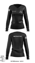 Sniper school 77093846 Women's Long Sleeve V-neck Shirt - 121