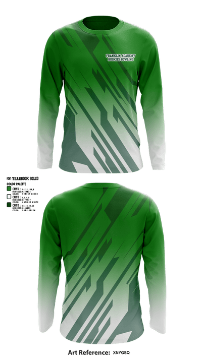 Franklin Academy Huskies 87264554 Long Sleeve Performance Shirt - 1