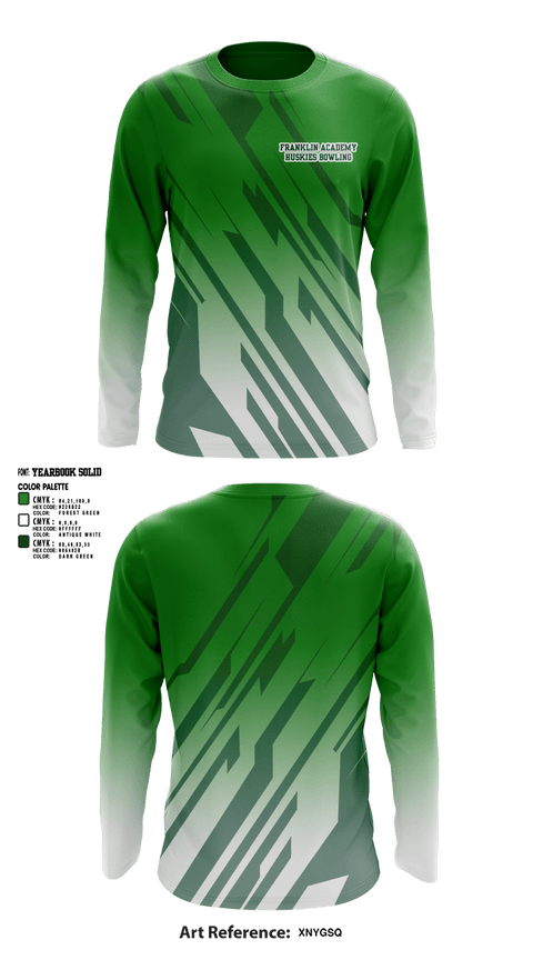 Long Sleeve Performance Shirt, Franklin Academy Huskies, Bowling, Teamtime, Team time, sublimation, custom sports apparel, team uniforms, spirit wear, spiritwear, sports uniforms, custom shirts, team store, custom team store, fundraiser sports, apparel fundraiser